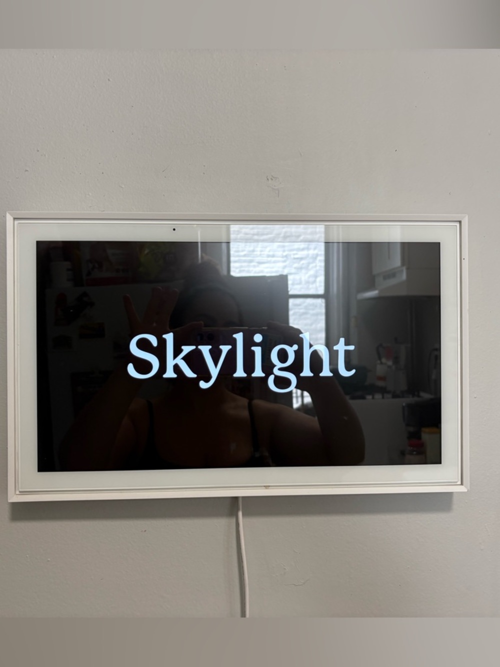 White Digital Photo Frame Wall Display